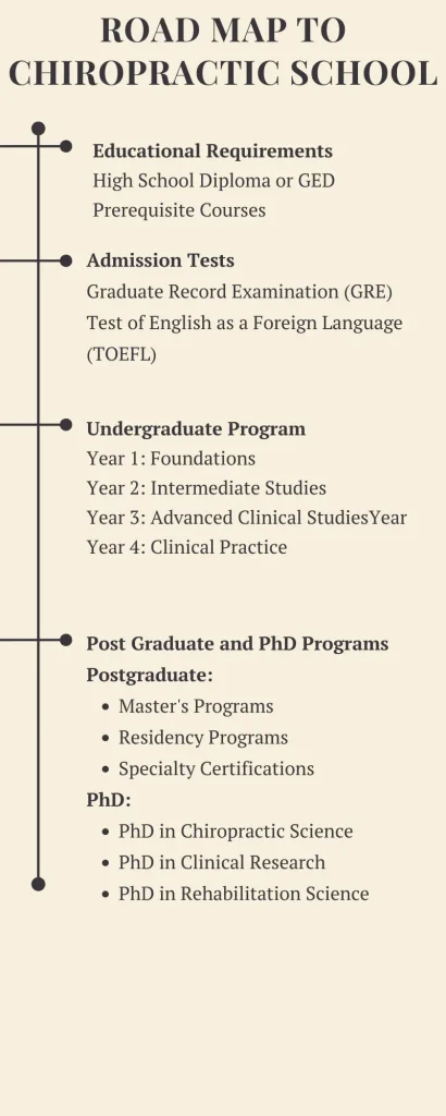 Road map to Chiropractic school